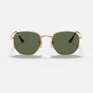 Ray-Ban HEXAGONAL FLAT LENSES Green and gold. Really good condition